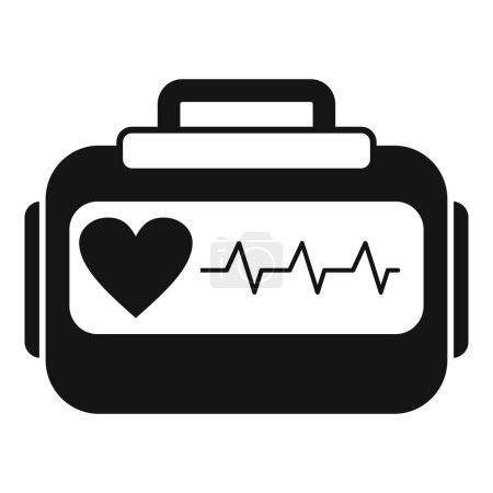 Cardiovascular defibrillator icon simple vector. Patient cardiac attack. Life saving