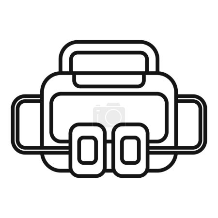 Ems defibrillator icon outline vector. Automatic care device. Patient cardiac attack