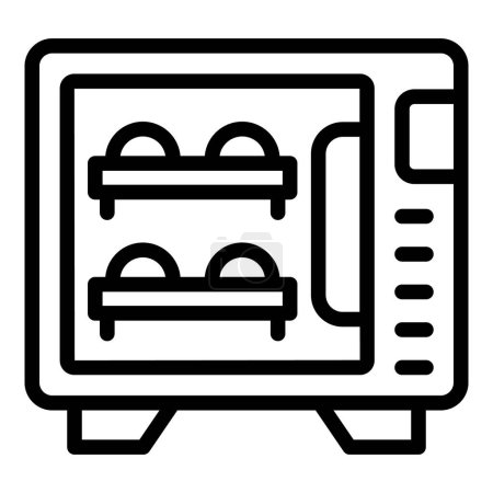 Illustration for Electric oven icon outline vector. Kitchen baking appliance. Oven kitchenware equipment - Royalty Free Image