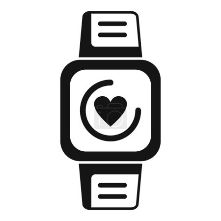 Téléchargez les illustrations : Data sport smartwatch icône simple vecteur. Matériel de santé. Entraînement intelligent - en licence libre de droit