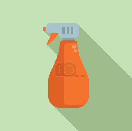 Spray dispensador icono vector plano. Covid limpia desinfectar. Boquilla de aire
