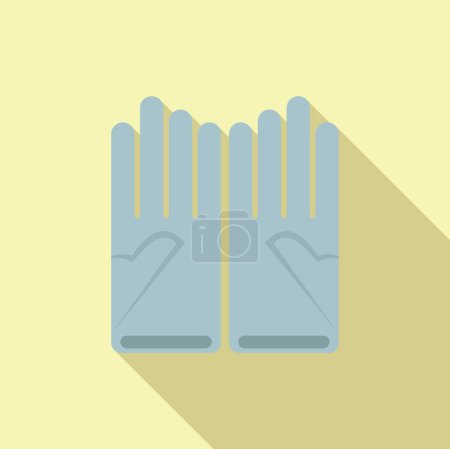 Illustration for Hair coloring rubber gloves icon flat vector. Beauty salon. Hairs damage dry - Royalty Free Image