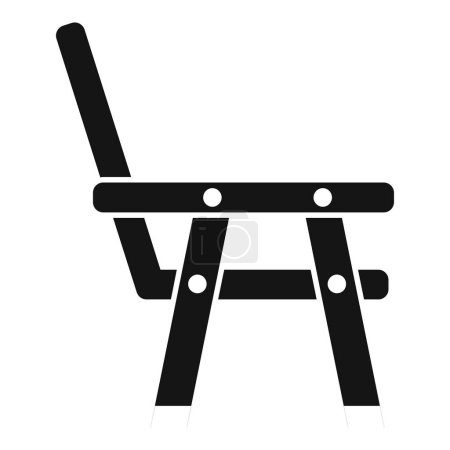 Beach chair icon simple vector. Home exterior furniture. Picnic lounge