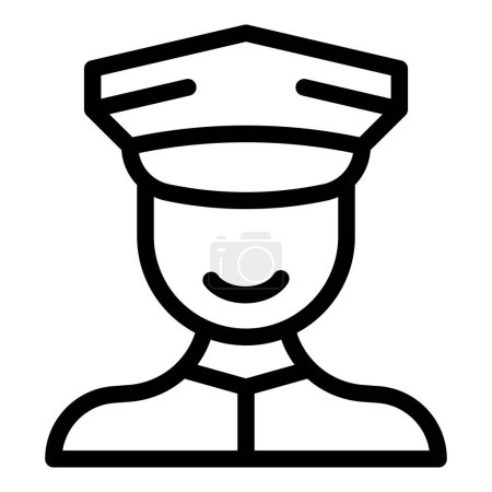 Illustration for Airport security personnel icon outline vector. Airport police control. Airport checking team - Royalty Free Image