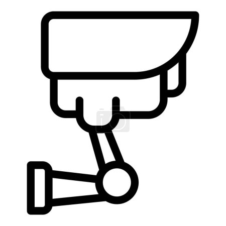 Illustration for Airport video security icon outline vector. Airport safety inspection. Airport monitoring camera - Royalty Free Image