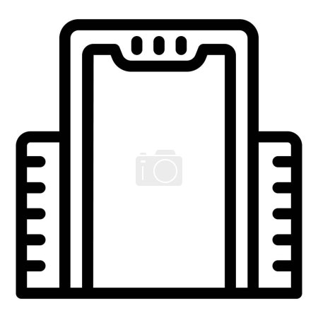 Illustration for Airport safety gate icon outline vector. Control passenger scanner. Airport security control - Royalty Free Image