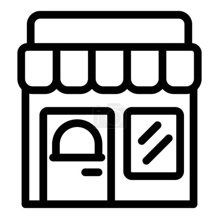 Convenience store icon outline vector. Shopping mall center. Retail business department