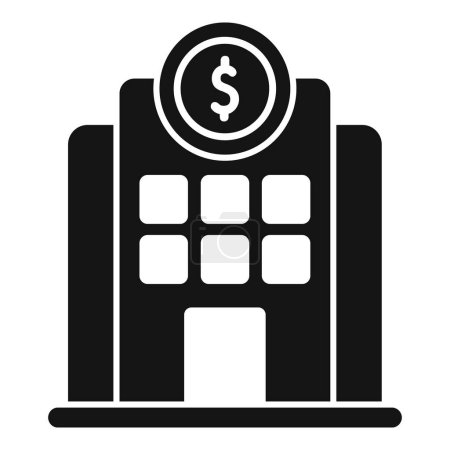 Illustration for Financial support bank icon simple vector. Money help. Pay federal budget - Royalty Free Image