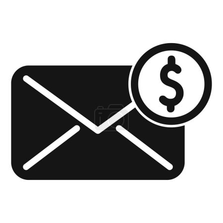 Illustration for Mail finance support icon simple vector. Company advice. Hand charity - Royalty Free Image