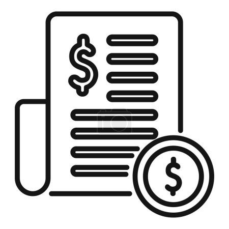 Ilustración de Money papers credit icon outline vector. Pago de marketing. Acuerdo social en línea - Imagen libre de derechos