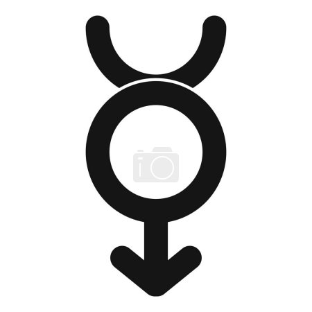 Ilustración de Orgullo humano mover icono vector simple. Identidad de género. Mujer hombre trans - Imagen libre de derechos