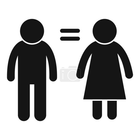 Ilustración de Gente igualdad de género icono vector simple. Cirugía Hetero. Orgullo masculino - Imagen libre de derechos