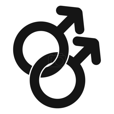 Illustration for Chain of genders icon simple vector. Gender identity. Estrogen hetero trans - Royalty Free Image