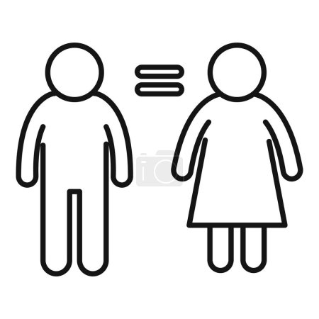 Illustration for People gender equality icon outline vector. Hetero surgery. Male pride - Royalty Free Image