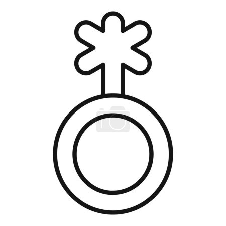 Illustration for Gender hetero poster icon outline vector. Gender identity. Move equality - Royalty Free Image