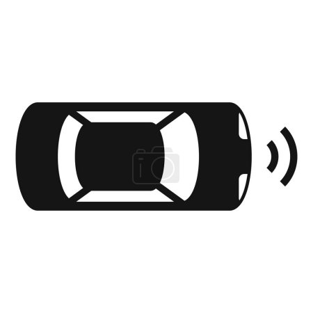 Ilustración de Conduce seguro accidente icono vector simple. Control de parada de vista. Limitar la alerta automática - Imagen libre de derechos