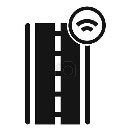Ilustración de Sensor de accidente inteligente icono vector simple. Vista de control. Peaje del vehículo - Imagen libre de derechos