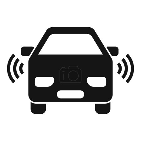 Ilustración de Icono de seguridad del vehículo vector simple. Control de peaje. Tráfico de alerta de red - Imagen libre de derechos