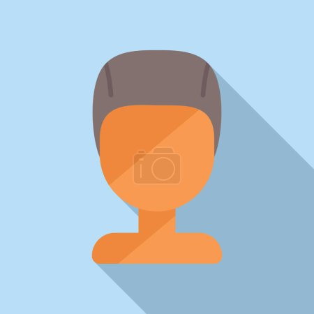 Model fake short icon flat vector. Face fashion head. Coloration trend