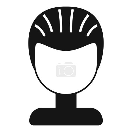Barber short wig icon simple vector. Face fashion. Cute lady attire