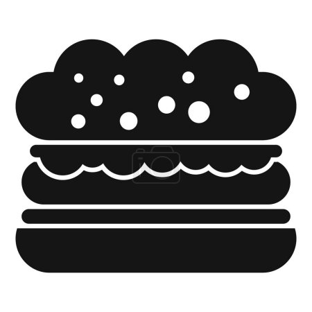 Illustration for Tasty burger food icon simple vector. Street unhealthy snack. Container box - Royalty Free Image