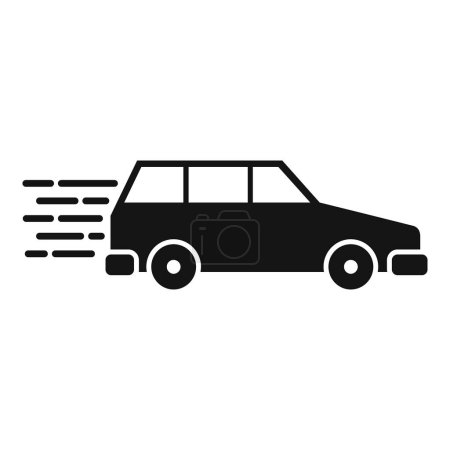 Illustration for Fast car speed icon simple vector. Panel meter device. Scale run - Royalty Free Image