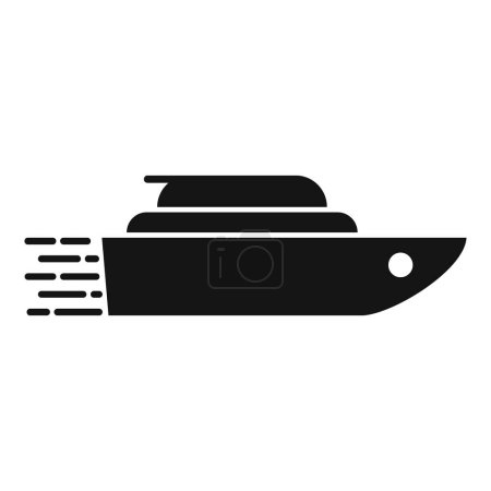 Illustration for Fast speed boat icon simple vector. Race high run. Work efficient product - Royalty Free Image