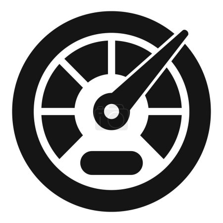 Illustration for Rapid gauge icon simple vector. Velocity speed system. Car speed meter - Royalty Free Image