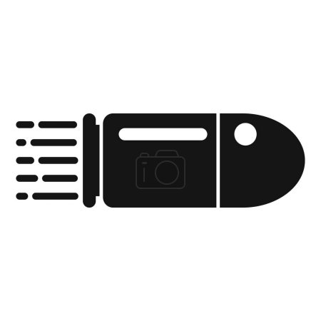 Illustration for Fast speed bullet icon simple vector. Scale device. Work dashboard - Royalty Free Image