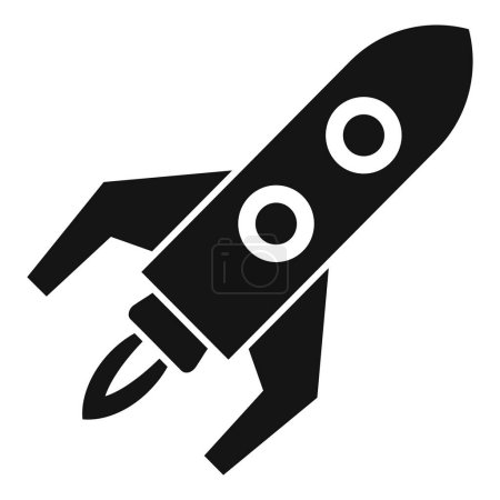 Illustration for Fast rocket startup icon simple vector. Velocity work. Delivery race - Royalty Free Image