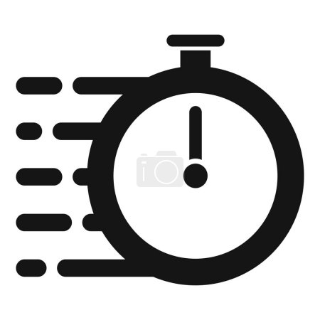Illustration for Stopwatch velocity speed icon simple vector. Labor velocity. Effective plan work - Royalty Free Image