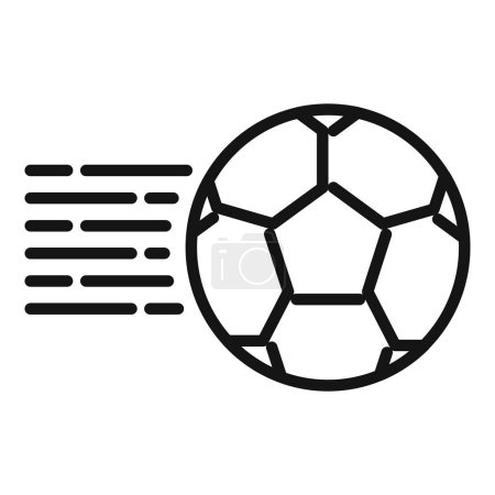 Illustration for Speed of soccer ball icon outline vector. Run fast shoe. Sport strategy - Royalty Free Image