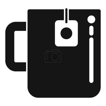 Illustration for Relax tea mug icon simple vector. Man heart disease. Person sick drink - Royalty Free Image