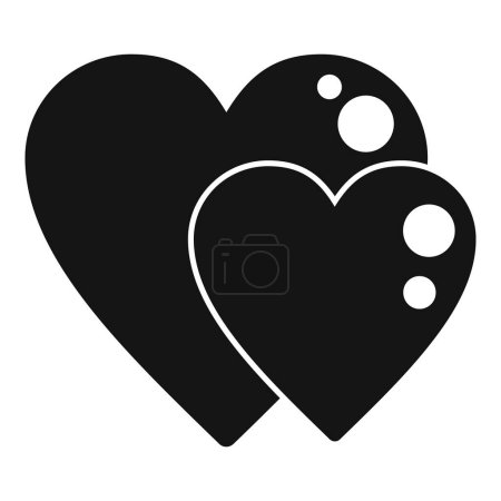 Illustration for Healthy hearts icon simple vector. Body disease anxiety. Impact sick - Royalty Free Image