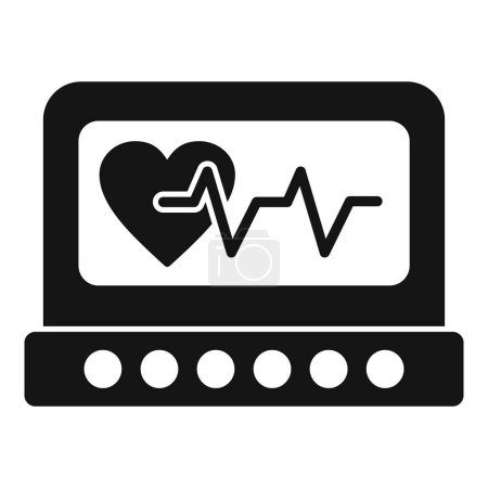 Illustration for Modern heart monitor icon simple vector. Body people person. Sick person healthy - Royalty Free Image