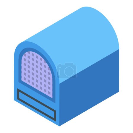 Illustration for Cleaning pet box icon isometric vector. Kid lifestyle. Child family care - Royalty Free Image