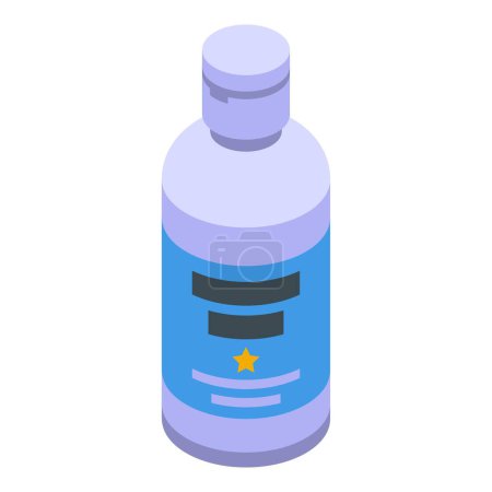Illustration for Shampoo baby bottle icon isometric vector. Ailment rear sanitary. Kid remedy - Royalty Free Image