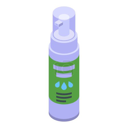 Ilustración de Crema loción icono botella vector isométrico. Tratamiento sensible. Tejido curativo - Imagen libre de derechos