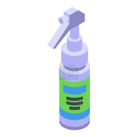 Illustration for Sprayer baby diaper icon isometric vector. Ailment medicinal. Sanitary infection - Royalty Free Image