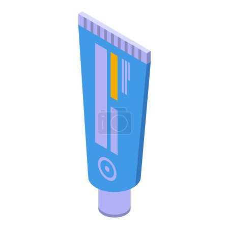 Illustration for Cream tube icon isometric vector. Treatment infection baby. Medicinal end - Royalty Free Image
