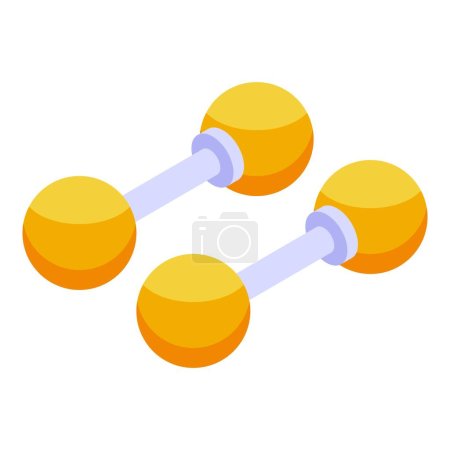 Illustration for Gold point cufflinks icon isometric vector. Shirt gift. Luxury discount - Royalty Free Image