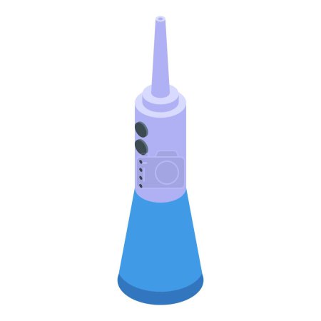 Illustration for Teeth irrigator icon isometric vector. Dental oral care. Pick home - Royalty Free Image
