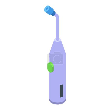 Illustration for Flosser teeth irrigator icon isometric vector. Dental home care. Flossing rinse - Royalty Free Image