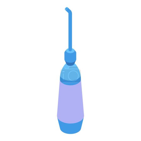 Illustration for Plague teeth irrigator icon isometric vector. Oral health. Medical manual clean - Royalty Free Image