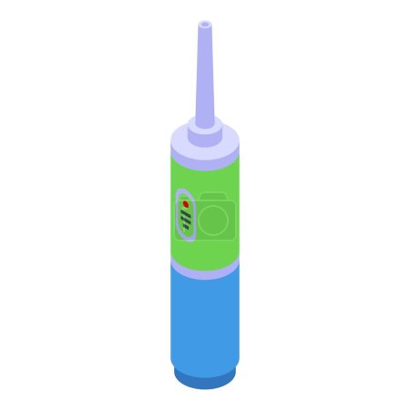 Illustration for Home teeth irrigator icon isometric vector. Home dental health. Aid tooth - Royalty Free Image