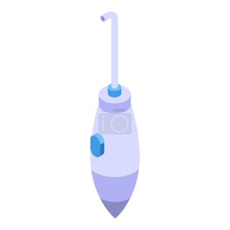 Illustration for Sanitary teeth irrigator icon isometric vector. Care tech. Electric medical - Royalty Free Image