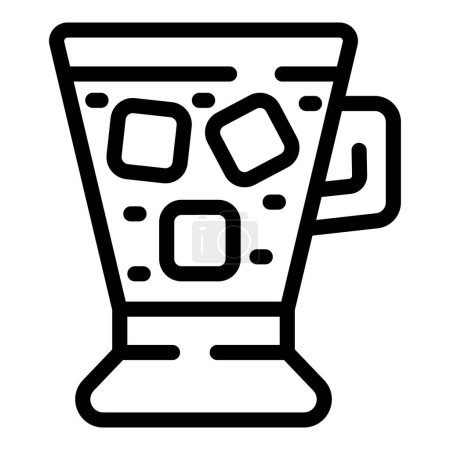 Coco frosty drink icon outline vector. Coffee cold. Dark mug take