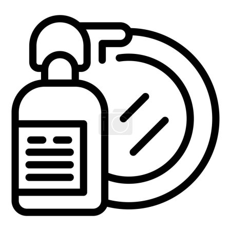 Clean dish wash icon outline vector. Mop home. Dirty floor