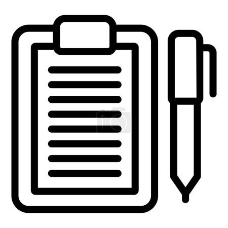 Illustration for Interpreter clipboard icon outline vector. Dialect syntax. Speak app - Royalty Free Image