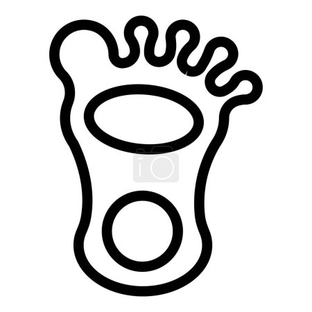 Illustration for Insoles heel bone icon outline vector. Foot shoe. Support ankle - Royalty Free Image
